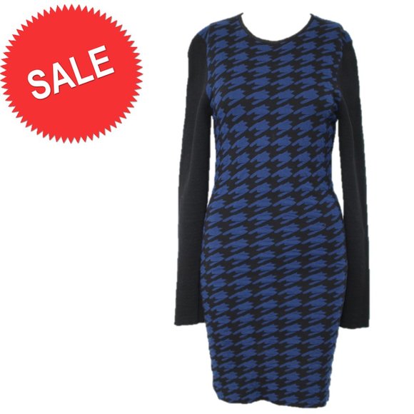 Torn by Ronny Kobo Dresses & Skirts - NEW Torn by Ronny Kobo Blue Black Long Sleeve Sweater Dress M